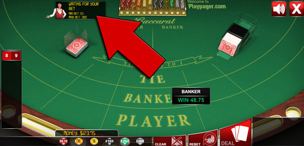Baccarat Online game screen 6