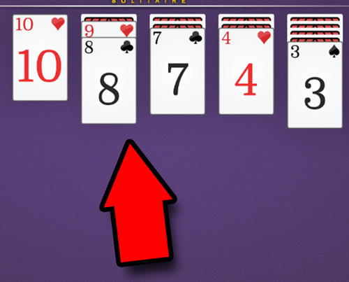 Klondike Solitaire piles