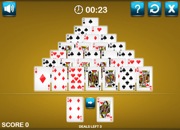 Online Pyramid Solitaire Game