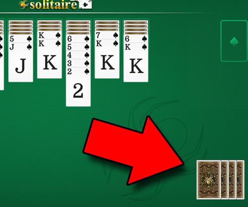 Spider Solitaire stack