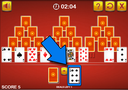 Solitaire topcard